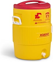 Igloo 400 Series Water Cooler, 10 gal, 16 dia x 23.5 h, /Red