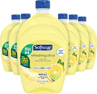 Softsoap Hand Soap Liquid Refill, Refreshing Citrus, Bulk Soap, 300oz Total (50oz | Pack of 6) (US07336A)