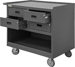 Durham 3120-95 Mobile Bench Cabinet, 4 Drawer, Lip Down