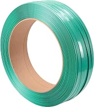 Global Industrial Polyester Strapping, 3/4"W x 2400'L x 0.050" Thick, 16" x 6" Core, Green