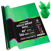 Products Roll Cellophane Wrap for Crafts by Hygloss – 1 Roll (Pack of 1), Cellophane, Green, Model 74103