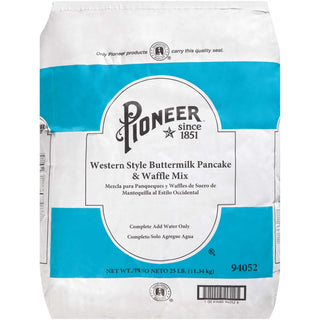 Pioneer Western Style Pancake and Waffle Mix by CH Guenther – 25 Pound, Pack of 2