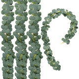 Christmas Wreath 4 Pack Eucalyptus Garland Artificial Eucalyptus Leaves Greenery Vine for Table/Wedding Backdrop/Fireplace Decor 5. 5 Ft Hanging Decoration Wreath by dfghjdfgas –