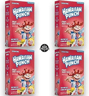 Hawaiian Punch Juicy Red Sugar-Free Powdered Drink Mix 4 Count of 8 packets each for Total of 32 Sticks bundle packaged by D'Elite Box