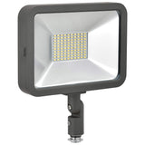 LED Flood Light by Global Industrial – 9.3"L x 1.65"W x 10.08"H, Die Cast Aluminum Housing, Bronze, Model CSFL-50A-5K