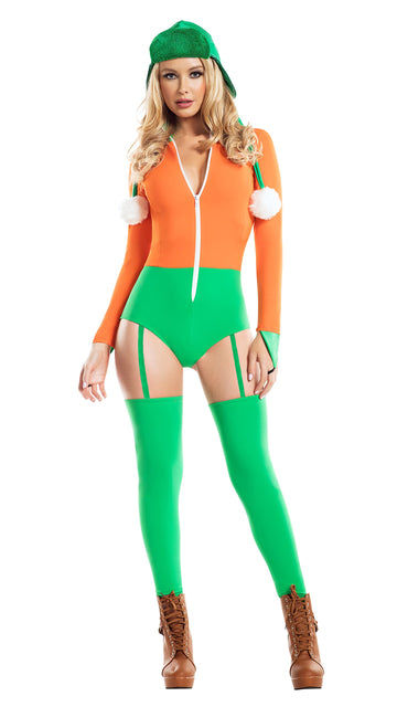 Starline Women's Kylee Costume by STARLINELA – Medium, Polyester, Orange/Green 1, Model S8038-Orng-M