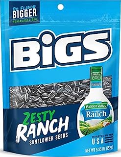 BIGS Sunflower Seeds, Hidden Valley Zesty Ranch Flavor, 5.35 oz.