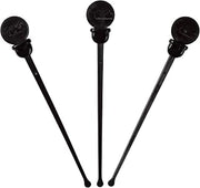 StixToGo 4.75" Black Stir N Plug Stix for Disposable Lids, Package of 200