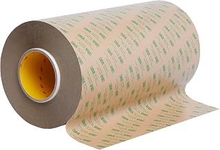 3M Adhesive Transfer Tape 467MP, Clear, 12 in x 180 yd, 2 mil, 1 Roll/Case