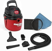 Shop-Vac 1.5 Gal 2.0 Peak HP Wet/Dry Vacuum, Wall Mount Small Vac, 2030100 | Compact & Portable with Collapsible Handle & Wall Bracket, Attachments Included, Great for Home, Car & Workshop