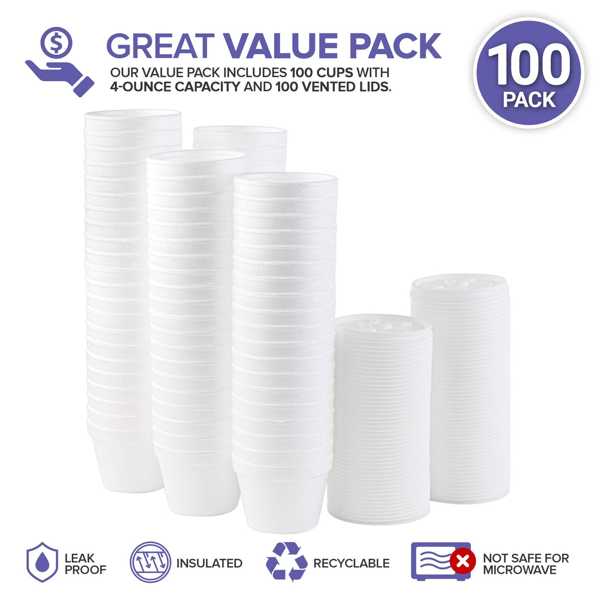 Stock Your Home 8 Oz - 50 Count / White / Compact Bowls