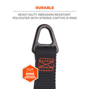 Squids 3171 Tool Belt Loop Attachment for Tool Tethering by Ergodyne – Polyester, Black, Pack of 2, Model 19171