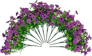 Nearly Natural 13in. UV Resistant Artificial Daisy Bush (Indoor/Outdoor) - Set of 12