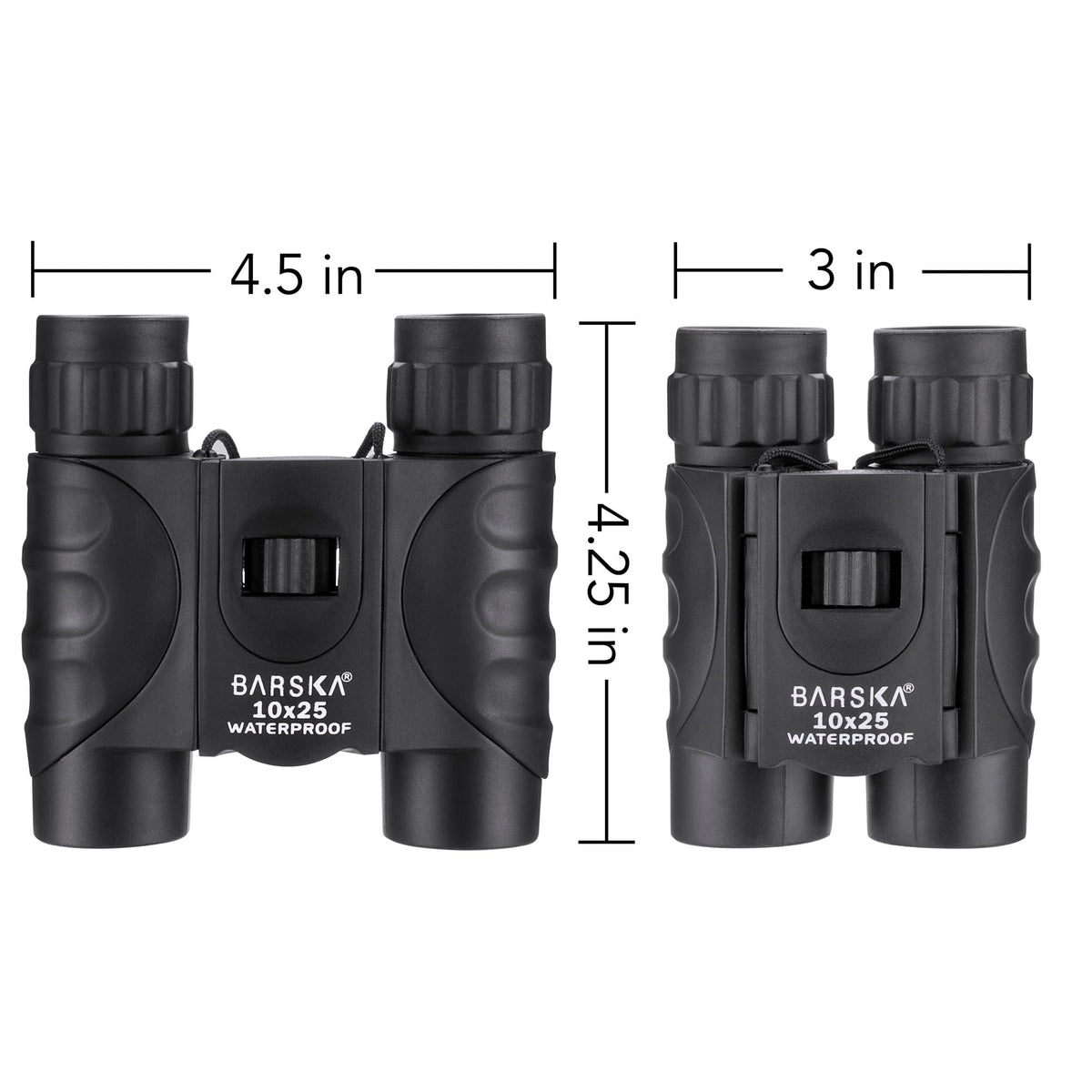 Barska 10x25mm / 10x25 / Black Binoculars