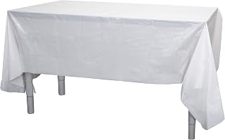 FoodHandler 500-300W Light Weight Poly Table Cover, 40 x 300, White (Pack of 1)