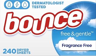 Bounce Free & Gentle Dryer Sheets, Unscented, 240 Count