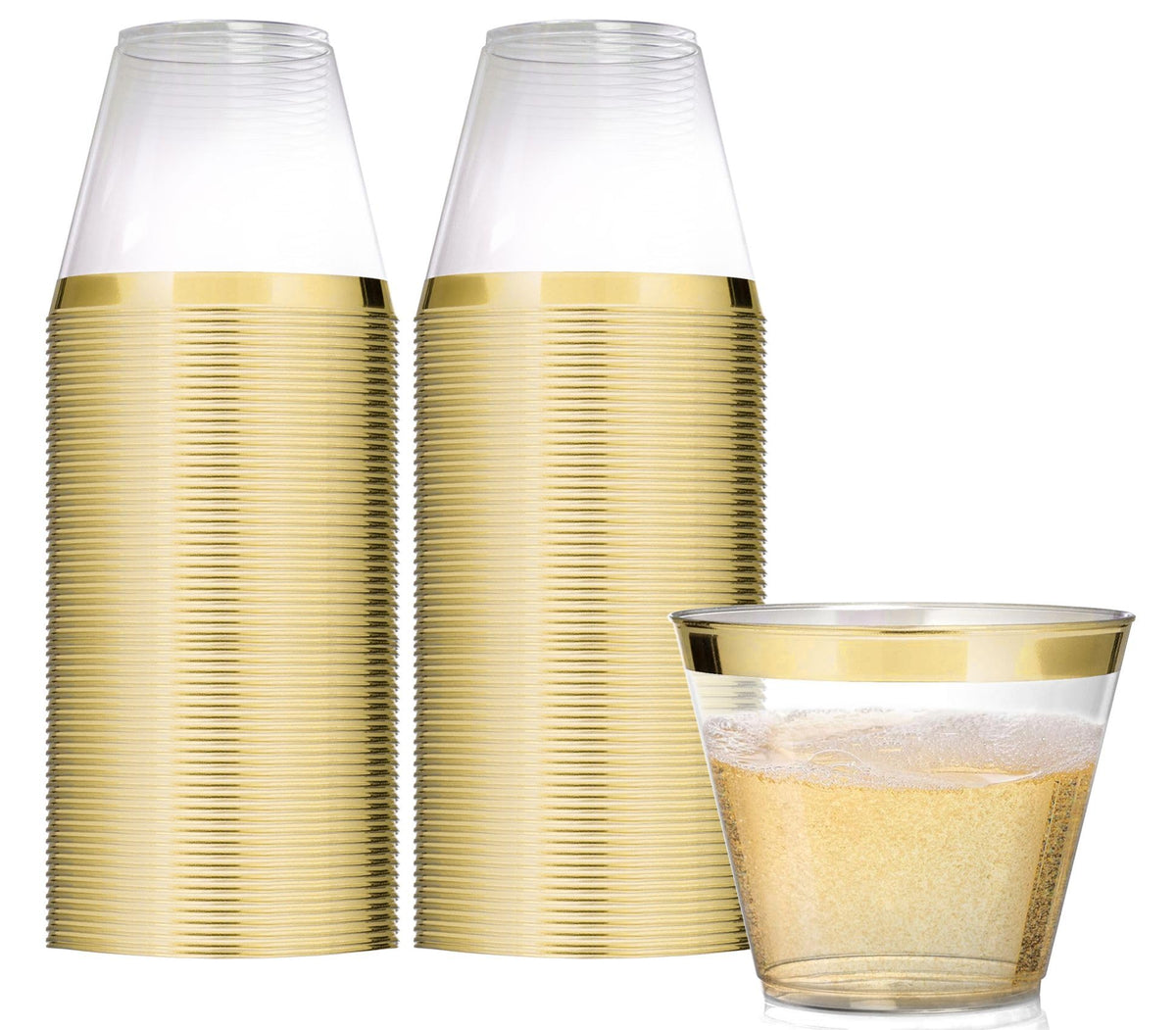 Stock Your Home 100 Count / Gold Rim / Fine Cups