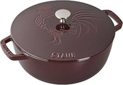 STAUB Cast Iron 3.75-qt Essential French Oven Rooster - Grenadine