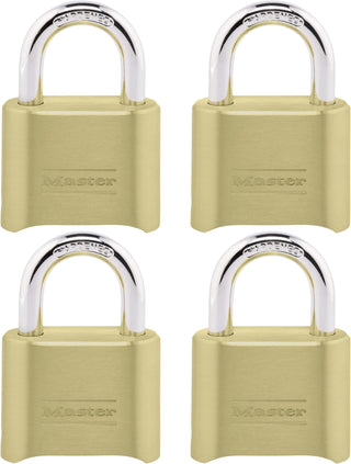 Gold Combination Padlock by Master Lock – 40 Pack, Alloy Steel, Gold, Pack of 40, Model P67781