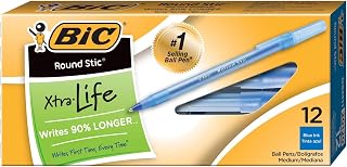 BIC Corporation Round Stic Ballpoint Pen, Med. Point Blue Ink