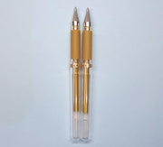 Uni-Ball Signo Broad UM-153 Gel Ink Pen, Gold Ink, 2 pens per Pack (japan import) [Komainu-Dou Original Package]