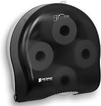 San Jamar Classic Carousel Tissue Dispenser with 4-Stations that hold 4 Rolls for Public Restrooms, Black Pearl