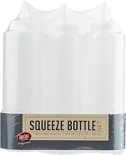 Tablecraft 12 OZ Squeeze Bottle Set, 3-Pack, Durable Plastic Condiment Bottles with Standard TipTop, Easy-Squeeze Design for Sauces, Dressings, and BBQ Use, Ideal for Home, Kitchen & Grilling