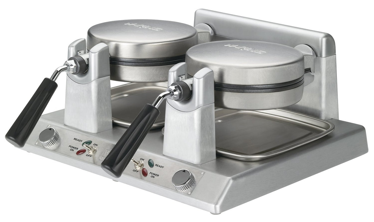 () 50 Waffle/Hr Belgian Waffle Maker by Waring – 120-Volts, Stainless Steel, Silver, Model WW250