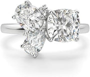 Elara Ring, Cushion, Oval, Pear, Round Cut 7.00CT, Cocktail Ring VVS1 Clarity, Colorless Moissanite Ring, 925 Sterling Silver Ring, Engagement Ring, Wedding Gift, Promise Ring
