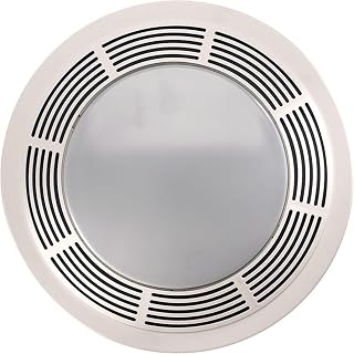 Broan-NuTone 750 Round Fan and Light Combo for Bathroom and Home, White Grille with Glass Lens, 100-Watts, 3.5 Sones, 100 CFM