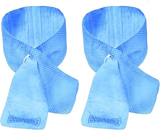 OccuNomix Blue MiraCool PVA Cooling Neck Protector, Adjustable (930-BL) (Pack of 2)