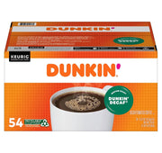 Donuts Original Blend Decaf K Cup Pods by Dunkin' – 54 Count (Pack of 1), Model Dunkin' Donuts