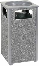 Global Industrial Stone Panel Trash Sand Urn, 13-1/2" Square X 32" H, Gray