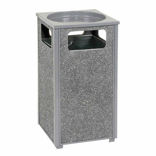Stone Panel Trash Sand Urn by Global Industrial – 12.0 gallons, Resin, Gray, Model 239577GY