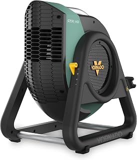Vornado RTR Heavy Duty Air Circulator, 3-Speed, High Velocity Blower Fan with 270° Tilt, IP54 Motor, 8 ft Cord, High Impact Case, Air Mover for Floor Drying and Ventilation