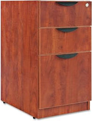 Alera Valencia Series Full Pedestal File, Left/Right, 3-Drawers: Box/Box/File, Legal/Letter, Espresso, 15.63" X 20.5" X 28.5"
