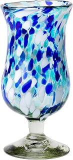 10 Strawberry Street Bahia Hurricane Handblown Mexican Glass, Set of 6