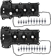 Left & Right Engine Valve Cover Set Compatible with Ford and Lincoln | Fit for Ford Edge F-150 Explorer Mustang Lincoln Continental MKS MKT MKZ MKX 3.5L 3.7L 2011-2019, OE# BR3Z6582R BR3Z6582G