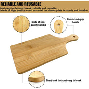 Liyeeeuo Wooden Cheese Boards, 12 x 6 Inch, Set of 24, Yellow