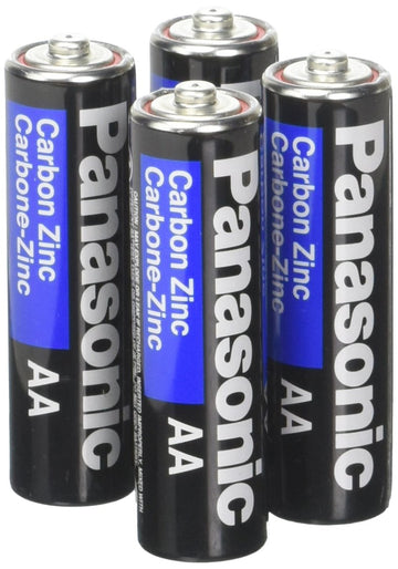 Heavy Duty AA Battery 4 Pack by Panasonic – 4 Count (Pack of 1), Black, Model FBA_3NPA/4B