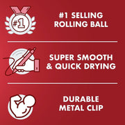 77273 Refill for Precise V5 RT Rolling Ball by PILOT – 1 - Pack, Black, Pack of 2, Model PIL77273