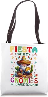 fiesta with gnomies 1st grade teacher cinco de mayo mexican Tote Bag