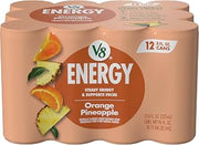 V8 Energy Orange Pineapple Energy Drink, 8 fl oz Can (12 Pack)