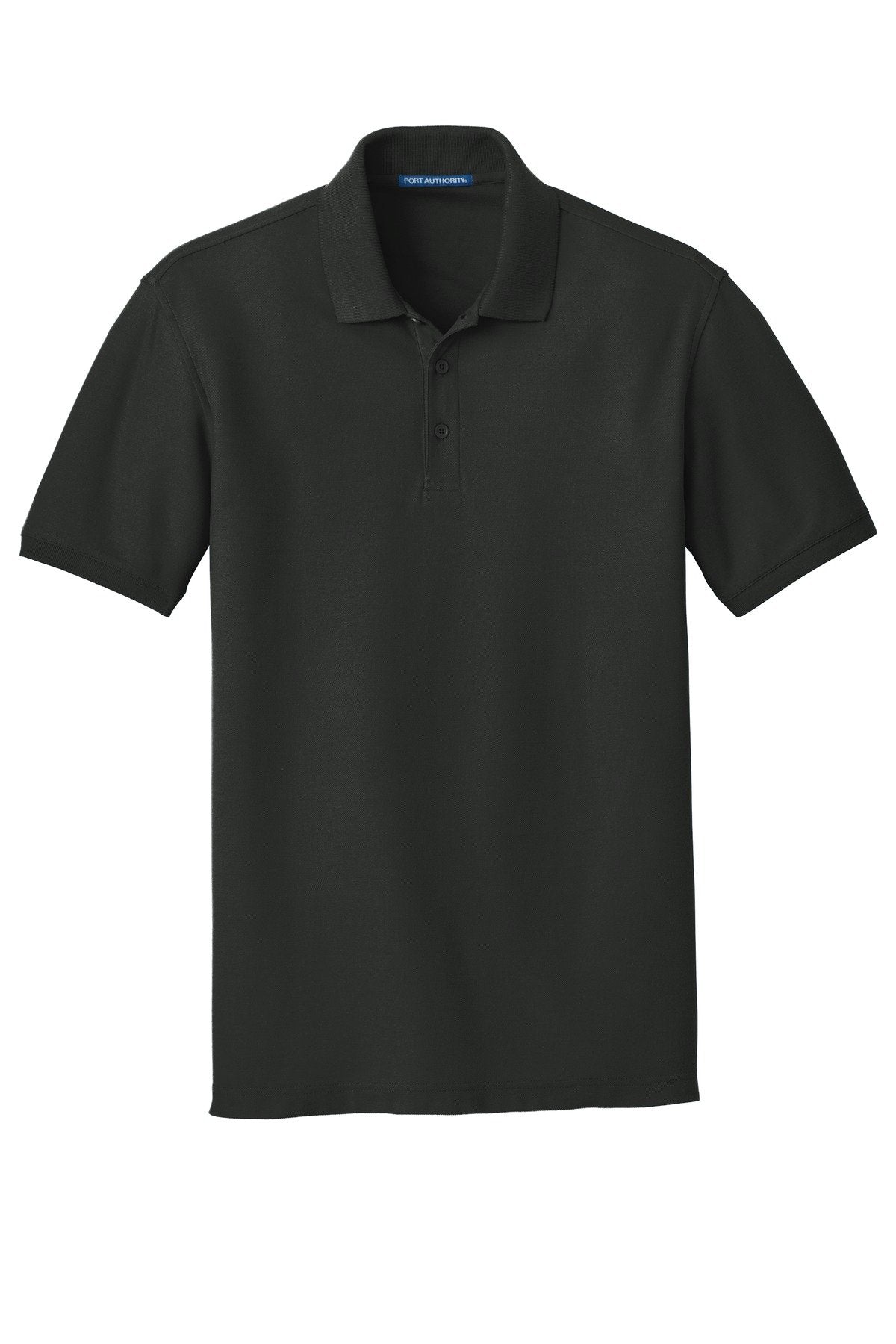 Unisex Core Classic Pique Polo by Port Authority – Large, Cotton/Polyester Blend, Deep Black, Model 1143254