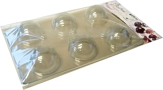 Martellato 20SF007 Set of 2 Molds with Smooth Christmas Bauble Cavities 60mm