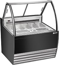 Omcan 41″ GELATO DISPLAY SHOWCASE (BLACK EXTERIOR) WITH 7 PANS 49006
