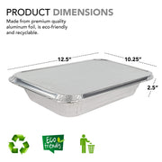 Stock Your Home 10 Pack w/ Lids / Silver / With Lids Disposable Cookware
