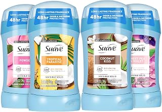 Suave Antiperspirant Deodorant for Women, Variety 4-Pack, 1.2 Oz Ea