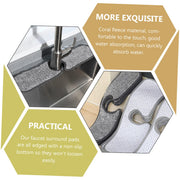 Faucet Absorbent Mat for Kitchen Sink Splash Guard with Coral Fleece by STOBAZA – 18.1" x 3.9", Fiber, coral fleece, Assorted Color, Model 30A007VLWD02L