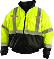 OccuNomix Hi-Vis Bomber Jacket, 4-in-1 Black Bottom, Yellow, XL